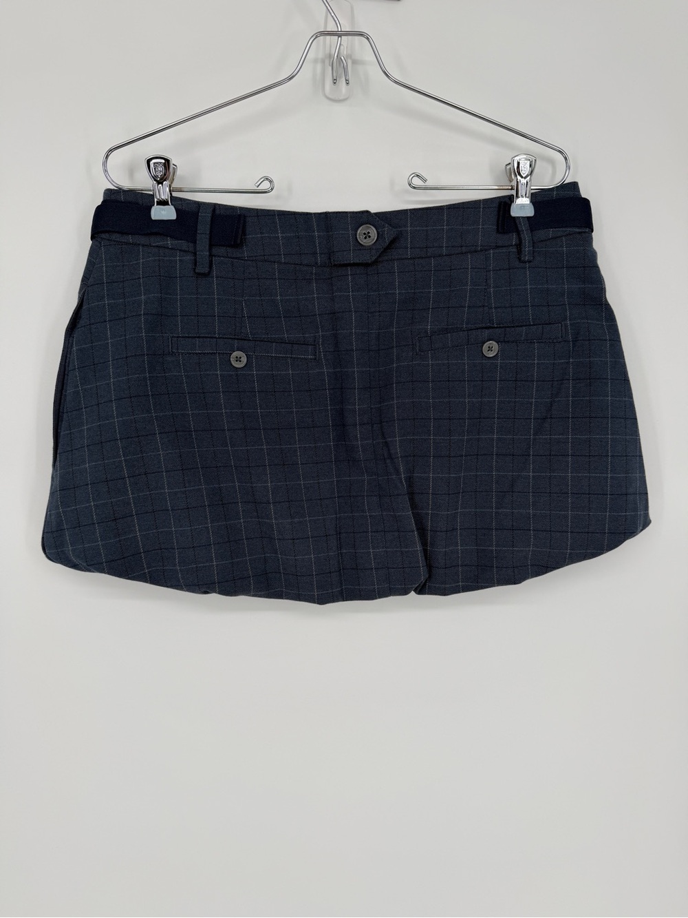 Free People Saturn Bubble Mini Skirt Plaid Blue Academia Women's - Size 10 - Picture 7 of 10
